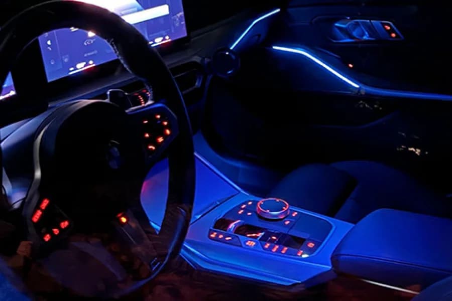 Used luxury car digital interior